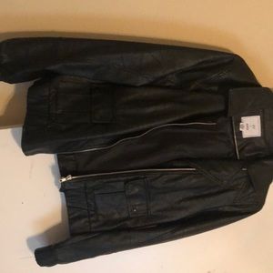 Black leather jacket
